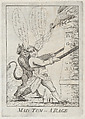 Mad Tom in a Rage, Anonymous, American, 19th century American, Etching