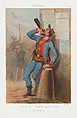 États-Unis 1865 - New York Fire Brigade - Zouaves, Draner French, Lithograph with tint stone and hand coloring