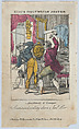 Auctioneer & Lawyer, Auctioneer Knocking Down a Bad Lot (from "King's Columbian Jester"), William C. Borradaile  American, Hand-colored etching