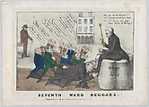 Seventh Ward Beggars, Henry R. Robinson American, Lithograph, hand colored