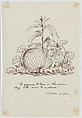 I Expand and Live in the Warm Day Like Corn and Melons (Illustration for Ralph Waldo Emerson's "Nature"), Christopher Pearse Cranch American, Pen and brown ink