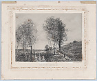 Pathway On The Waterfront, Alfred-Louis Brunet-Debaines French, Etching
