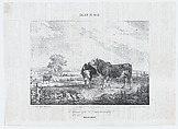 Salon of 1842: Landscape with Animals, Jules-Robert-Pierre-Joseph Challamel French, Lithograph
