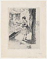 Singer at a Concert, Auguste Brouet French, Etching and drypoint