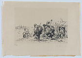 The Relief (Hauts de Meuse) or Exiting the Blockhaus, Auguste Brouet French, Etching