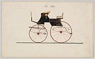 Dog Cart Phaeton #140, Brewster & Co.  American, Pen and black ink, watercolor and gouache with gum arabic.