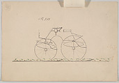 Dog Cart Phaeton #351, Brewster &amp; Co. (American, New York), pen and black ink, watercolor and gouache.