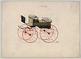 Dog Cart Phaeton #435, Brewster & Co.  American, Pen and black ink, watercolor, metallic ink and  gouache with gum arabic
