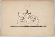 Dog Cart (Phaeton) #470, Brewster & Co.  American, pen and black ink, watercolor