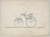 Dog Cart Phateon #621, Brewster & Co. (American, New York), Pen and black ink, watercolor and gouache