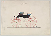 Phaeton # 936, Brewster & Co. American, Graphite, pen and black ink, watercolor and guache with gum arabic