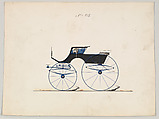 T-Cart Phaeton #937, Brewster & Co. American, Pen and black ink, watercolor and gouache with gum arabic