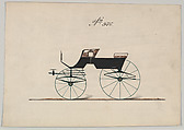 Phaeton #976, Brewster & Co. American, Pen and black ink, watercolor and gouache with gum arabic