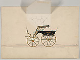 Phaeton (unnumbered), Brewster &amp; Co. (American, New York), Pen and black ink, watercolor and gouache with gum arabic