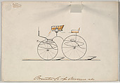 Phaeton, no top (unnumbered), Brewster &amp; Co. (American, New York), Pen and black ink, watercolor and gouache