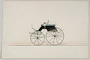 Dog Cart Phaeton  (unnumbered), Brewster & Co.  American, Pen and black ink, watercolor and gouache with gum arabic