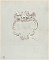 Sketch for a Nameplate for Edward D. Adams, Alphonse Legros  French and British, Pen and brown ink, graphite