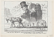 Driver... driver!... what are you thinking?, from "The Coachmen of Paris", Honoré Daumier  French, Lithograph on newsprint; second state of three (Delteil)