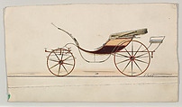 George IV Phaeton (unnumbered), Brewster & Co. American, ink, watercolor, gouache and gum arabic