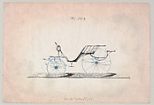Phaeton #504, Brewster & Co. American, Hand colored lithograph, probably from Le Guide du Carrossier ; Verso: graphite