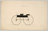 Wagon #313, Brewster & Co. American, Pen and black ink, watercolor and guache, with gum arabic and metallic ink