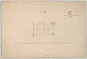 Square Box Wagon #467 & #716 (verso), Brewster &amp; Co. (American, New York), Graphite, pen and black in, watercolor