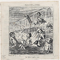 At the four penny baths, from 'Summer sketches,' published in Le Charivari, August 12, 1865, Honoré Daumier French, Lithograph on newsprint; second state of two (Delteil)