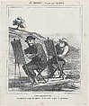 The landscape painters, the first copies nature, the second copies the first, from 'The artists,' published in Le Charivari, May 12, 1865, Honoré Daumier (French, Marseilles 1808–1879 Valmondois), Lithograph on newsprint; second state of two (Delteil)