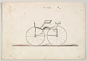 Dog Cart Wagon #602, Brewster & Co.  American, pen and black ink, watercolor