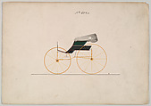 Wagon #694a, Brewster & Co. American, Pen and black ink, watercolor and gouache, with gum arabic and metallic ink