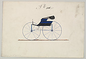 Design for Wagon, no. 706a, Brewster & Co. American, Pen and black ink, watercolor and gouache