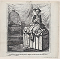 Entrusted with guarding the Insignia of Wallachian sovereignty until the forthcoming election: the throne, the sceptre... and the trunk., from "News of the day", Honoré Daumier  French, Lithograph on newsprint; fourth state of four (Delteil)