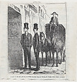 Taking the headlines of Monsieur de Girardin too seriously and coming to offer their services, from 'News of the day,' published in Le Charivari, January 23, 1866, Honoré Daumier French, Lithograph on newsprint; second state of two (Delteil)