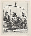 Wait, we still need this to get the weight right!, from "News of the Day", Honoré Daumier  French, Lithograph on newsprint; third state of three (Delteil)