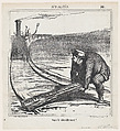 Beware of Derailment!, from "News of the Day", Honoré Daumier  French, Lithograph on newsprint; third state of three (Delteil)