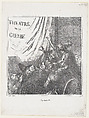 Curtain!!!, from 'News of the day,' published in 'The war album', Honoré Daumier  French, Lithograph on wove paper; third state of three (Delteil)