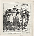 –But look, I don't see a thing in your magic lantern! –Just be a bit more patient... the curtain isn't up yet., from 'News of the day,' published in Le Charivari, May 25, 1866, Honoré Daumier  French, Lithograph on newsprint; second state of two (Hazard & Delteil)