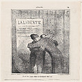 And these two old wrecks consoled each other, from 'News of the day,' published in Le Charivari, May 15, 1866, Honoré Daumier French, Lithograph on newsprint; second state of two (Delteil)
