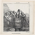 Revival of the little Danaides, from "News of the day", Honoré Daumier French, Lithograph on newsprint; third state of four (Delteil)
