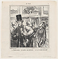 Let's leave Madame... these nudes are revolting... (aside) I'll come back later., from 'At the Salon,' published in Le Charivari, May 5, 1866, Honoré Daumier  French, Lithograph on newsprint; second state of two (Delteil)
