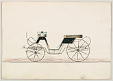 Cabriolet (unnumbered), Brewster & Co. American, Pen and black ink, watercolor and gouache, with gum arabic, graphite (verso)