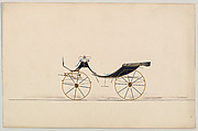 Cabriolet (unnumbered), Brewster & Co. American, Pen and black ink, watercolor and gouache, with gum arabic