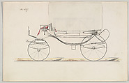 Design for Landau, no. 607, Brewster & Co. (American, New York), Watercolor and ink