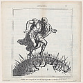 Galileo, astonished by changes in the face of the earth, from "News of the Day", Honoré Daumier  French, Lithograph on newsprint; second state of two (Delteil)