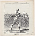 Who will he catch?, from "News of the day", Honoré Daumier  French, Lithograph on newsprint; third state of three (Delteil)