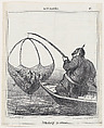 Overloaded! It is going to burst!, from 'News of the day,' published in "Le Charivari", Honoré Daumier  French, Lithograph on newsprint; third state of three (Delteil)