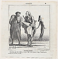 Dialogue of the dead: Say, my dear Galileo, this will not please our old friend Tartuffe that they are paying so much attention to us, from 'News of the day,' published in "Le Charivari", Honoré Daumier  French, Lithograph on newsprint; third state of three (Delteil)