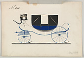 Landau #971, Brewster &amp; Co. (American, New York), Pen and black ink, watercolor and gouache with gum arabic and metallic ink