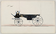 Design for Landau, no. 986, Brewster & Co. (American, New York), Pen and black ink, watercolor and gouache with gum arabic