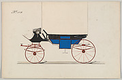 Design for Landau, no. 1019, Brewster & Co. (American, New York), Pen and black ink, watercolor and gouache with gum arabic and metallic ink